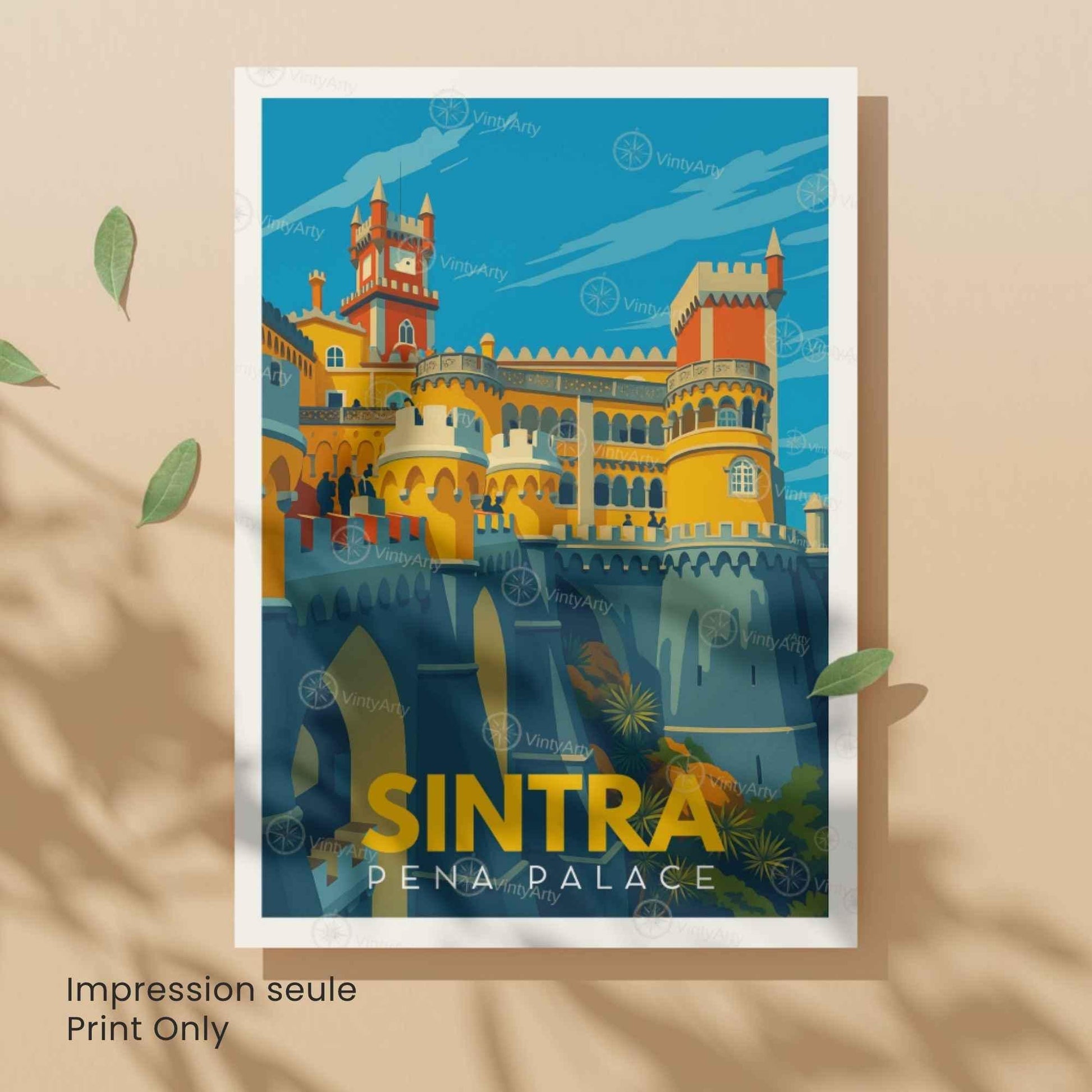 Affiche Sintra – Palais de Pena | Affiche Portugal Vintage & Art de Voyage-5