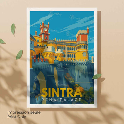 Affiche Sintra – Palais de Pena | Affiche Portugal Vintage & Art de Voyage-5