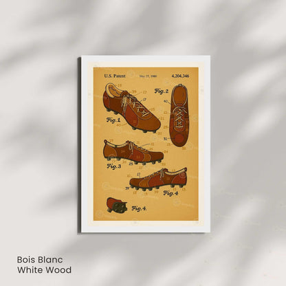 Affiche Brevet Chaussures de Sport Vintage – Poster Technique 1980 | Art Industriel & Design Sportif-3