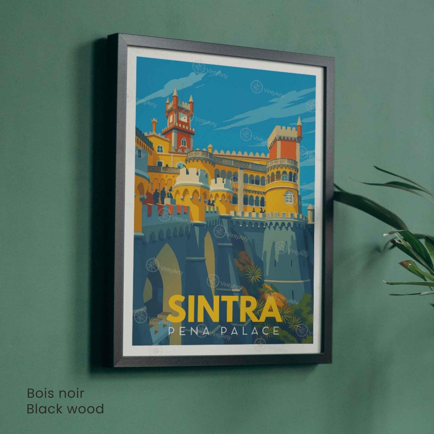 Affiche Sintra – Palais de Pena | Affiche Portugal Vintage & Art de Voyage-1