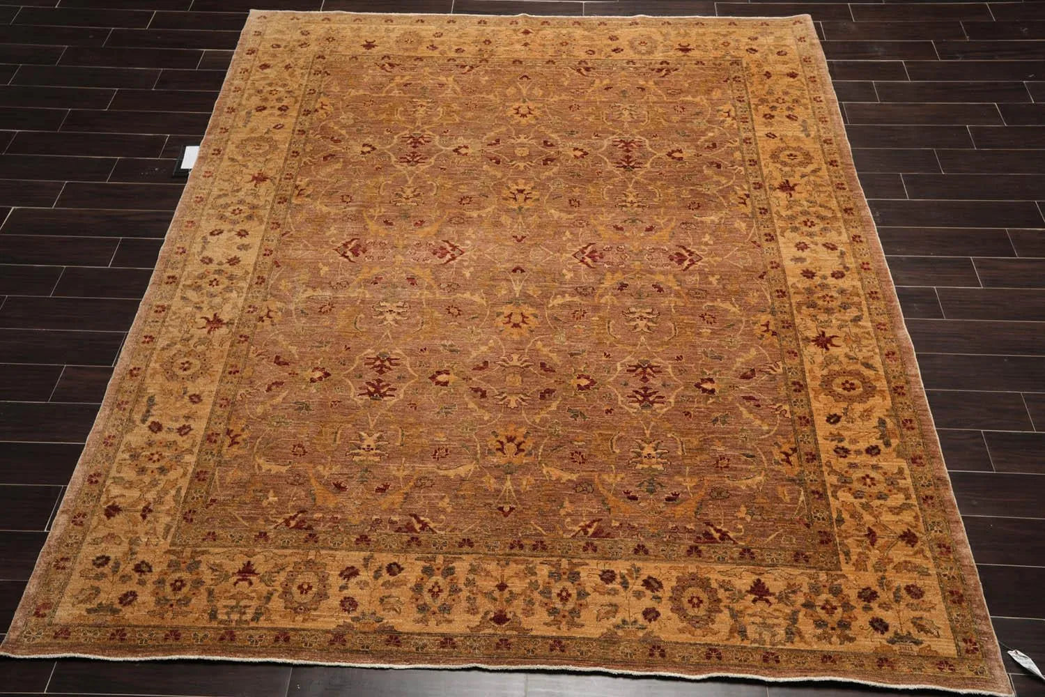 8x10 Hand Knotted 100% Wool Peshawar Traditional 200 KPSI Oriental Area Rug Taupe-2