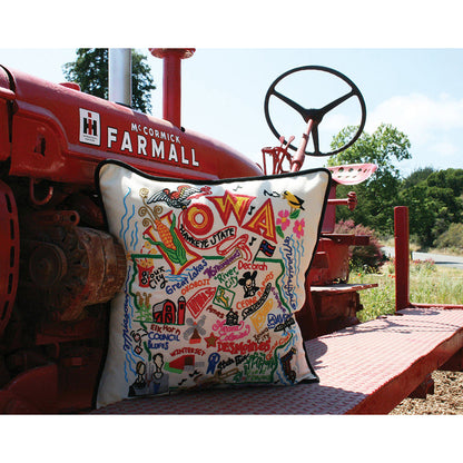 Iowa Hand-Embroidered Pillow-3