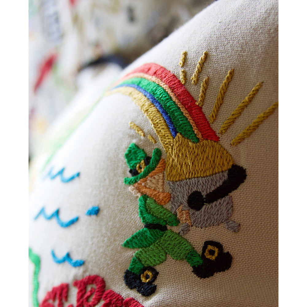 Ireland Hand-Embroidered Pillow-3