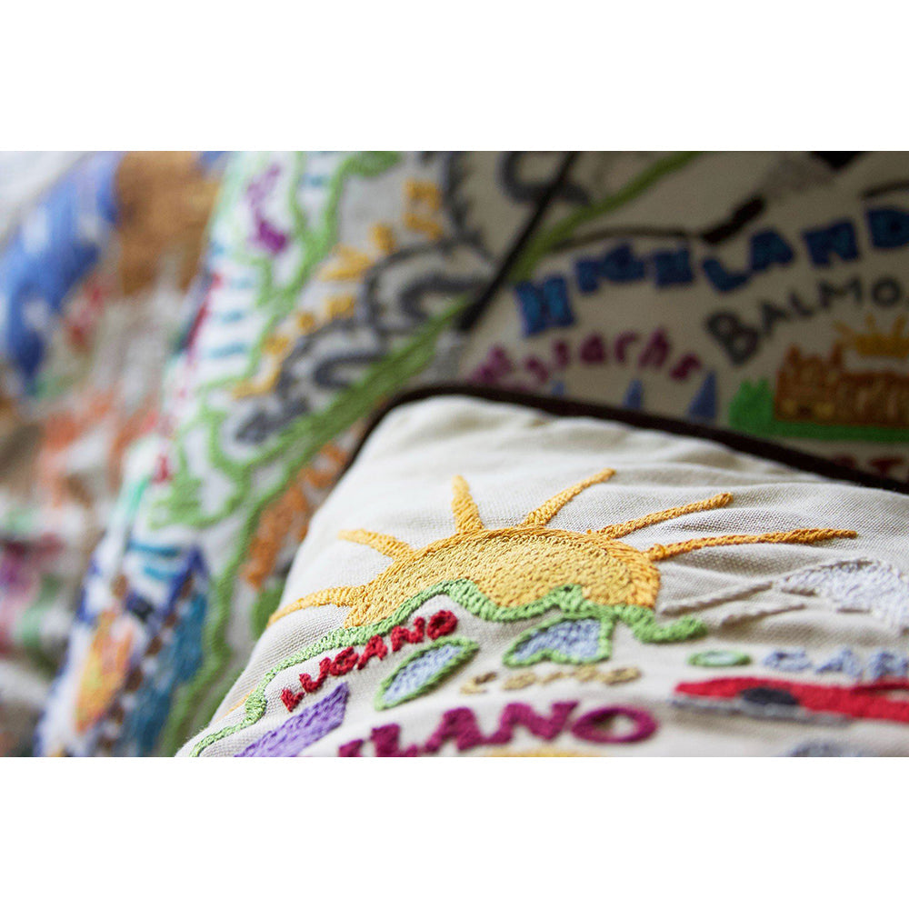 Italy Hand-Embroidered Pillow-3