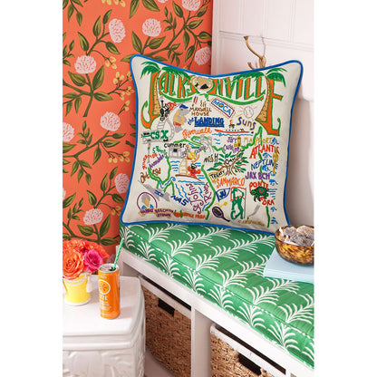 Jacksonville Hand-Embroidered Pillow-2