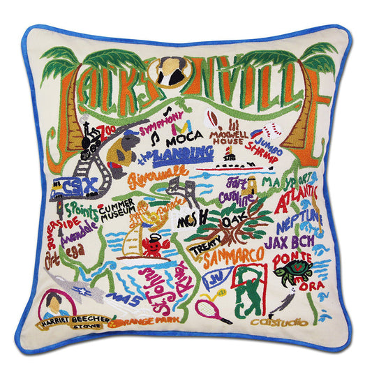 Jacksonville Hand-Embroidered Pillow-0