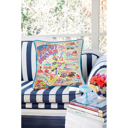 Jersey Shore Embroidered Pillow-2