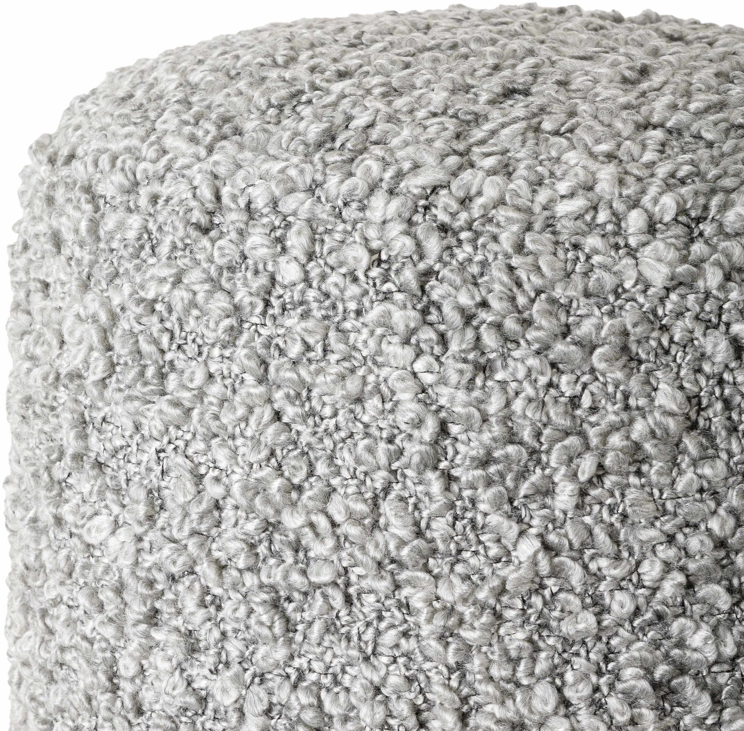 Kamarpukur Knitted Gray Ottoman Pouf-1