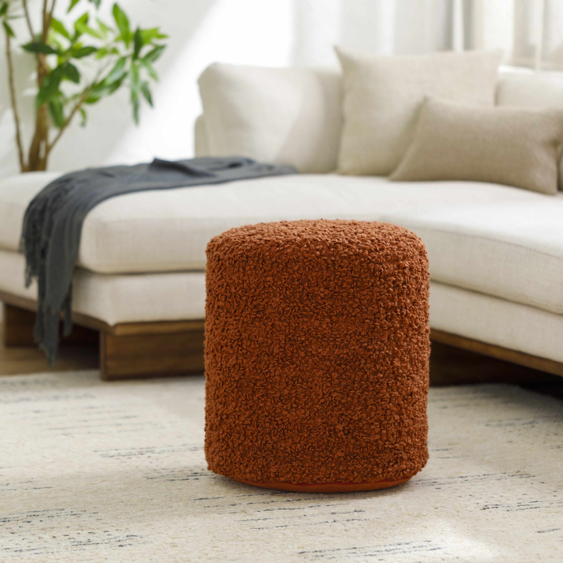 Kamarpukur Knitted Gray Cotton Pouf-4
