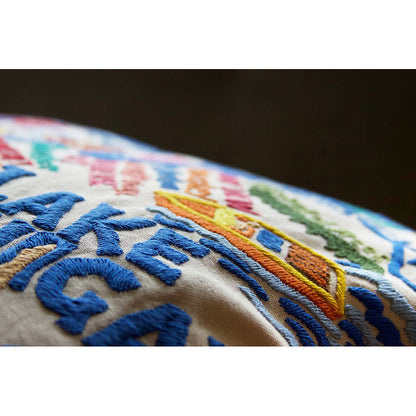 Lake Michigan Hand-Embroidered Pillow-3