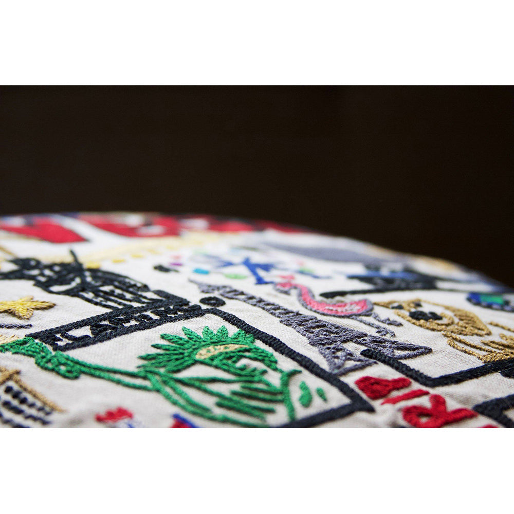 Las Vegas Hand-Embroidered Pillow-3