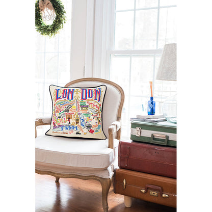 London Hand-Embroidered Pillow-2