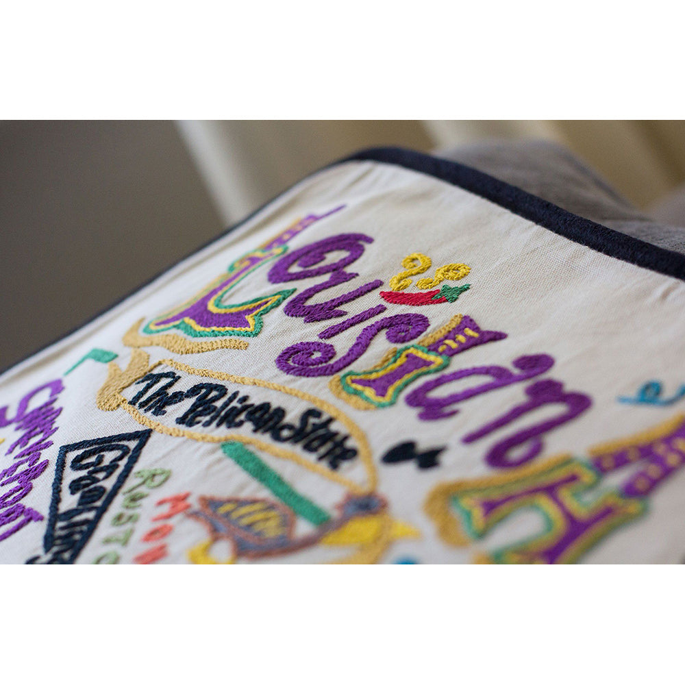 Louisiana Hand-Embroidered Pillow-2