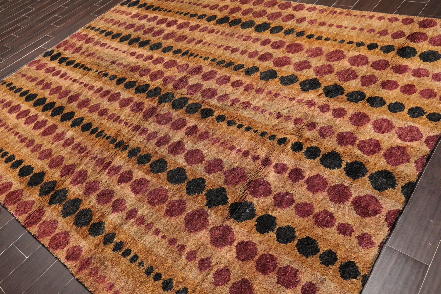 7'11" x 9'11" Hand Knotted 100% Jute Thick Pile Area Rug Modern Tan-2