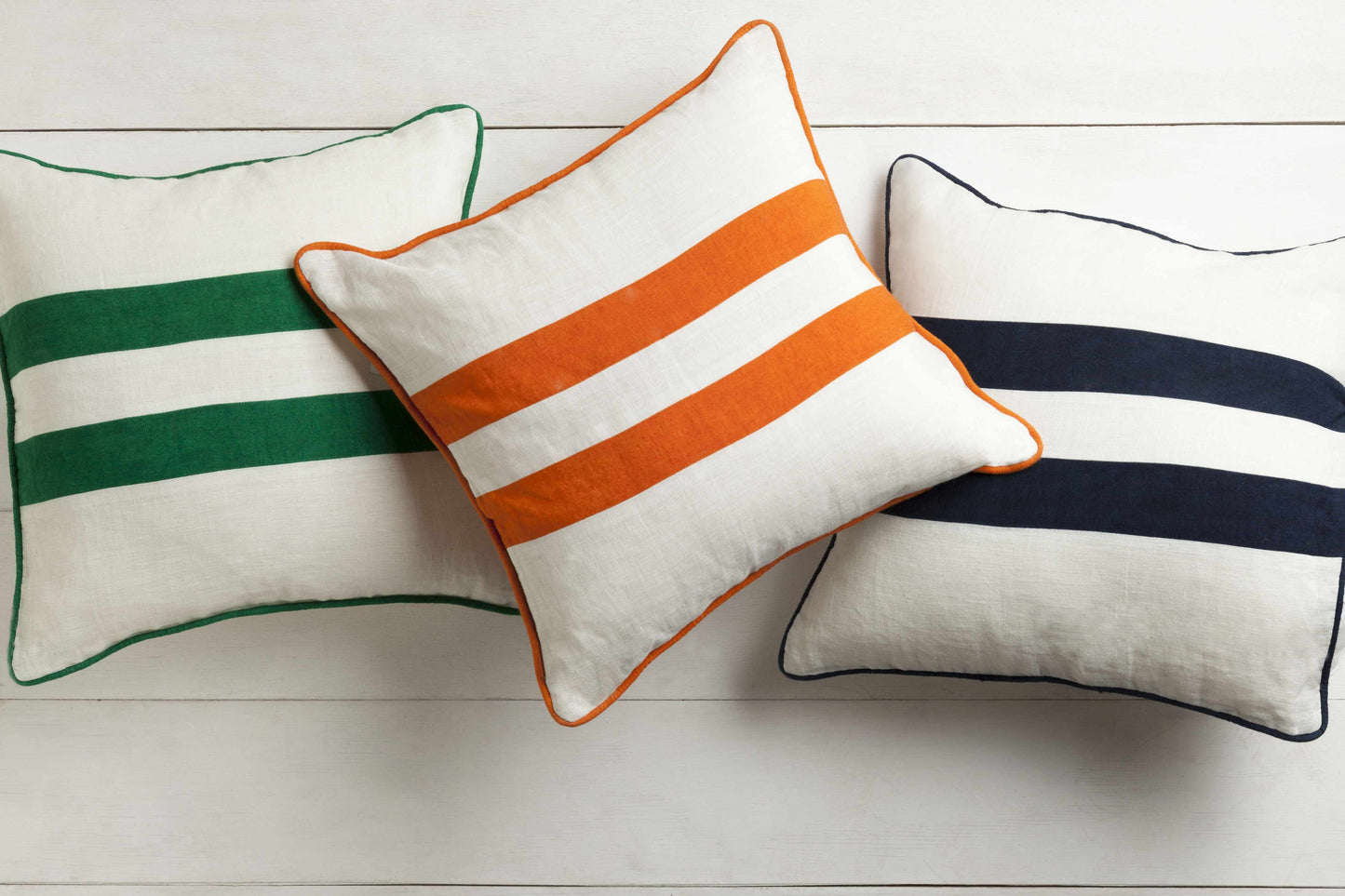 Robertson Green White Striped Accent Pillow - Clearance-2