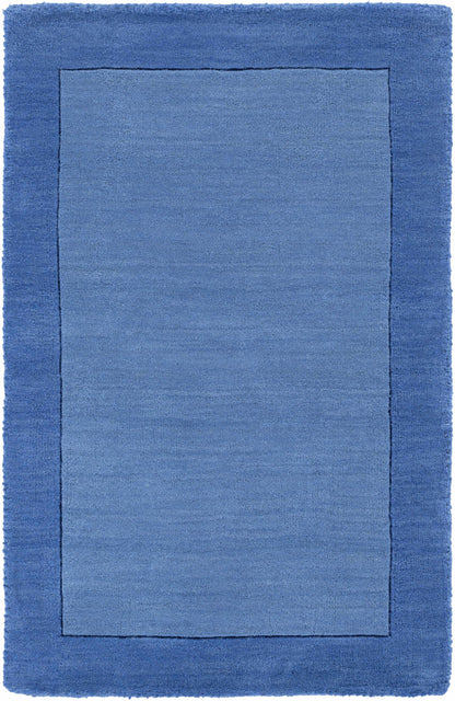Macedon Blue Bordered Wool Rug-5