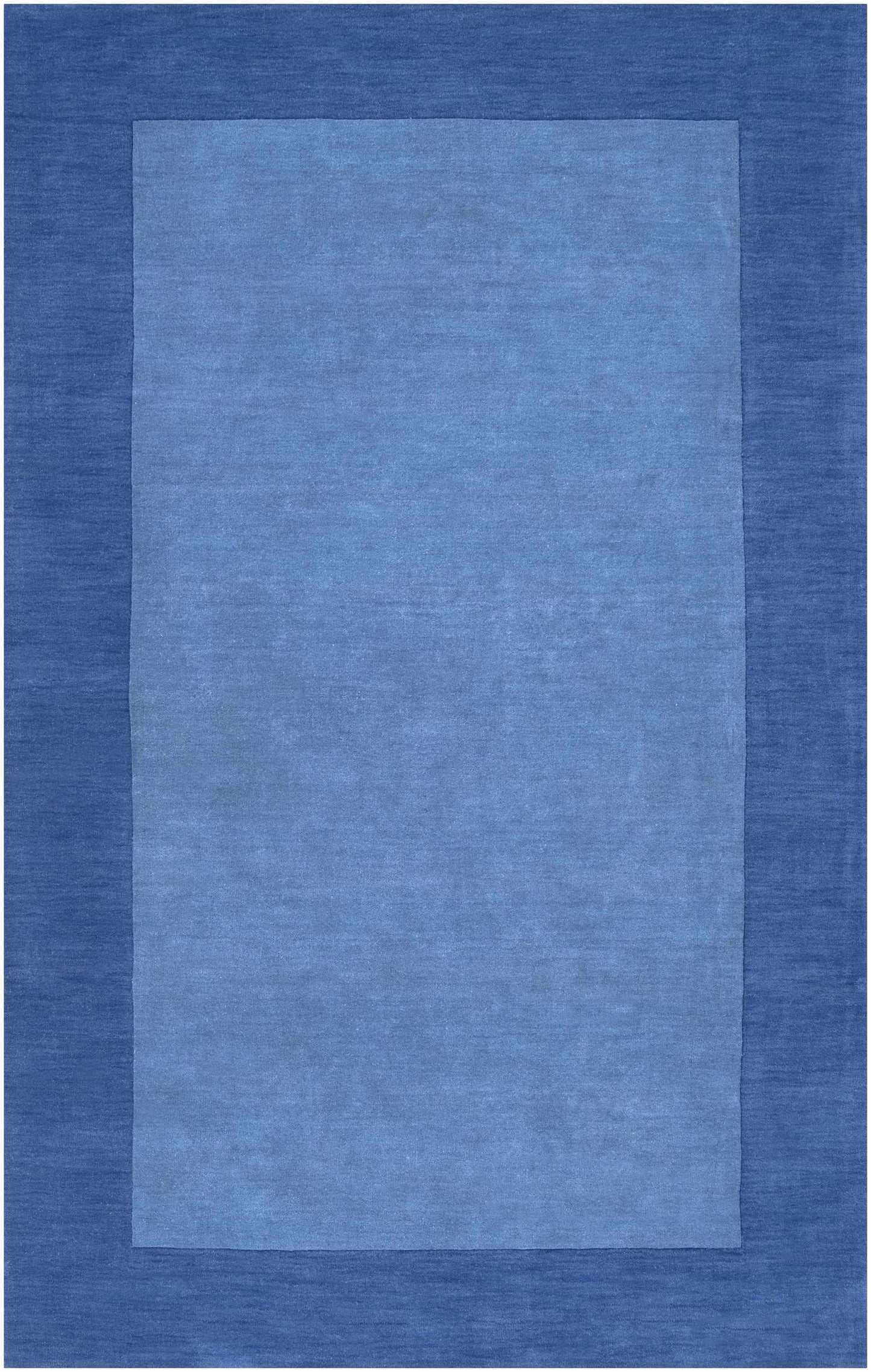 Macedon Blue Bordered Wool Rug-7