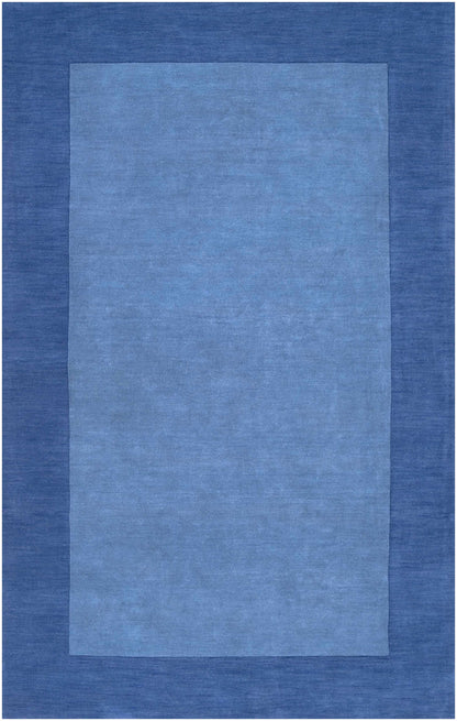 Macedon Blue Bordered Wool Rug-7