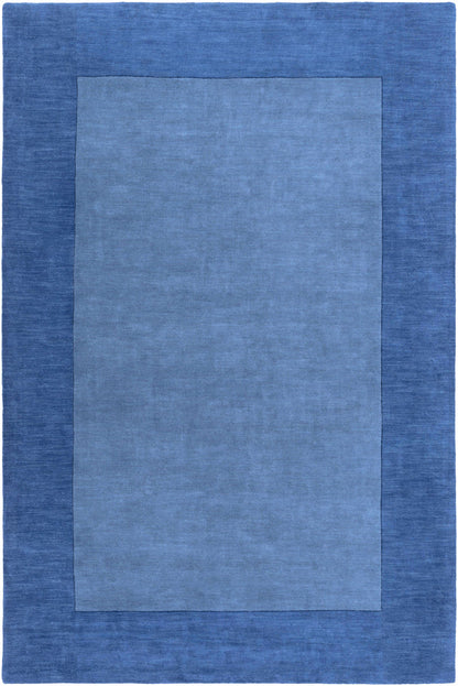 Macedon Blue Bordered Wool Rug-8