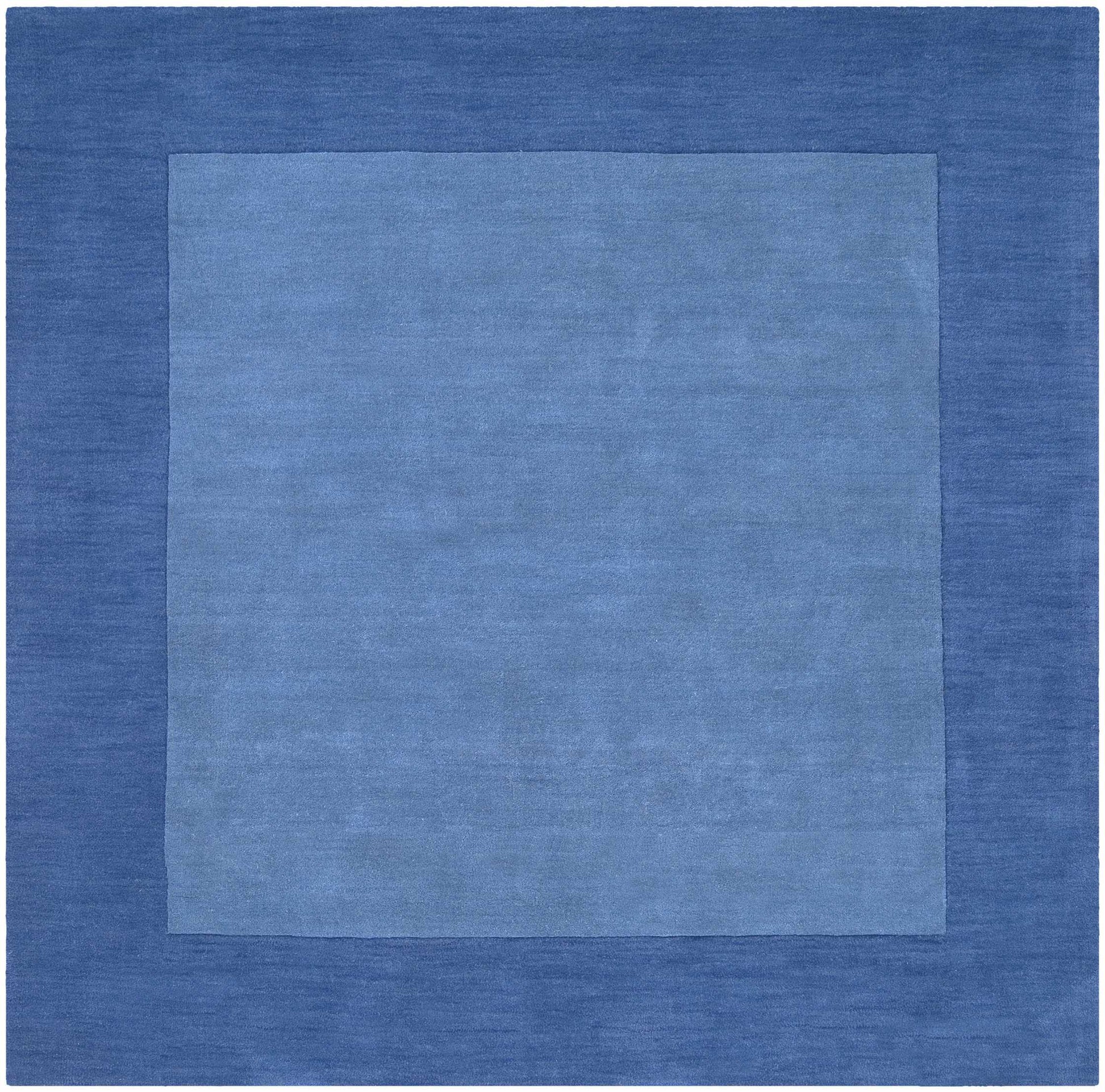 Macedon Blue Bordered Wool Rug-3