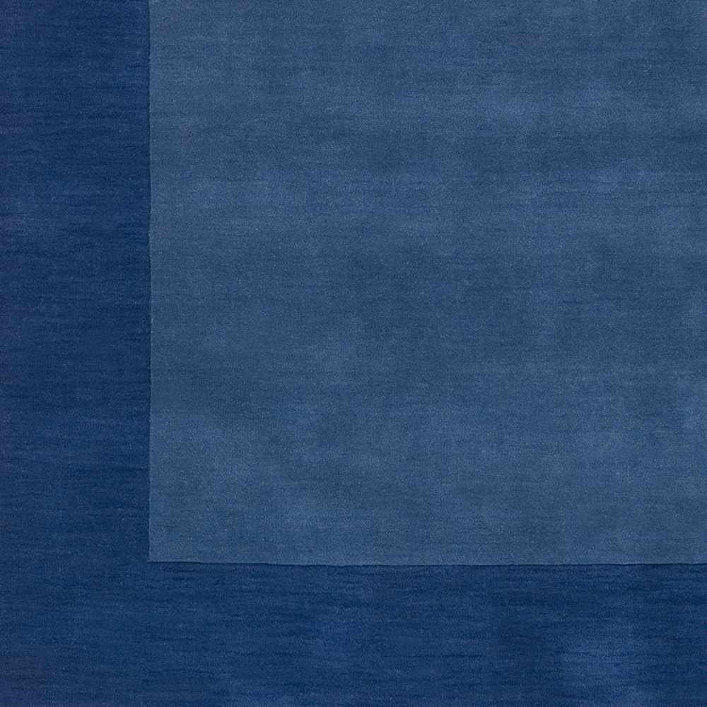 Macedon Blue Bordered Wool Rug-1