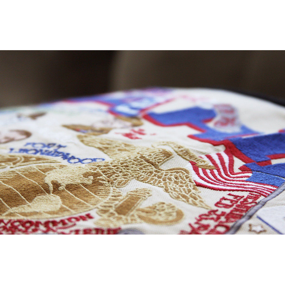 Marines Large Hand-Embroidered Pillow-3