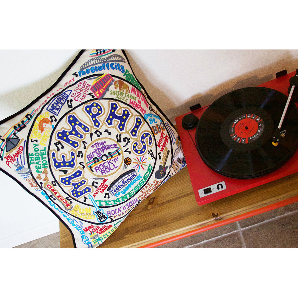 Memphis Hand-Embroidered Pillow-2