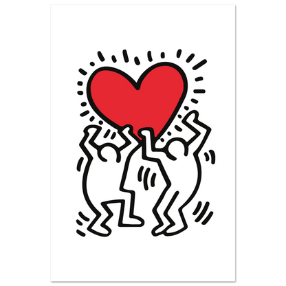 Men Holding Heart Pop Art Poster-1