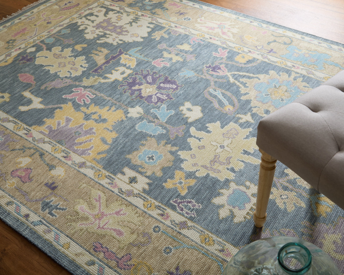 Karina Traditional Persian - Gold/Blue/Purple Area Rug-1