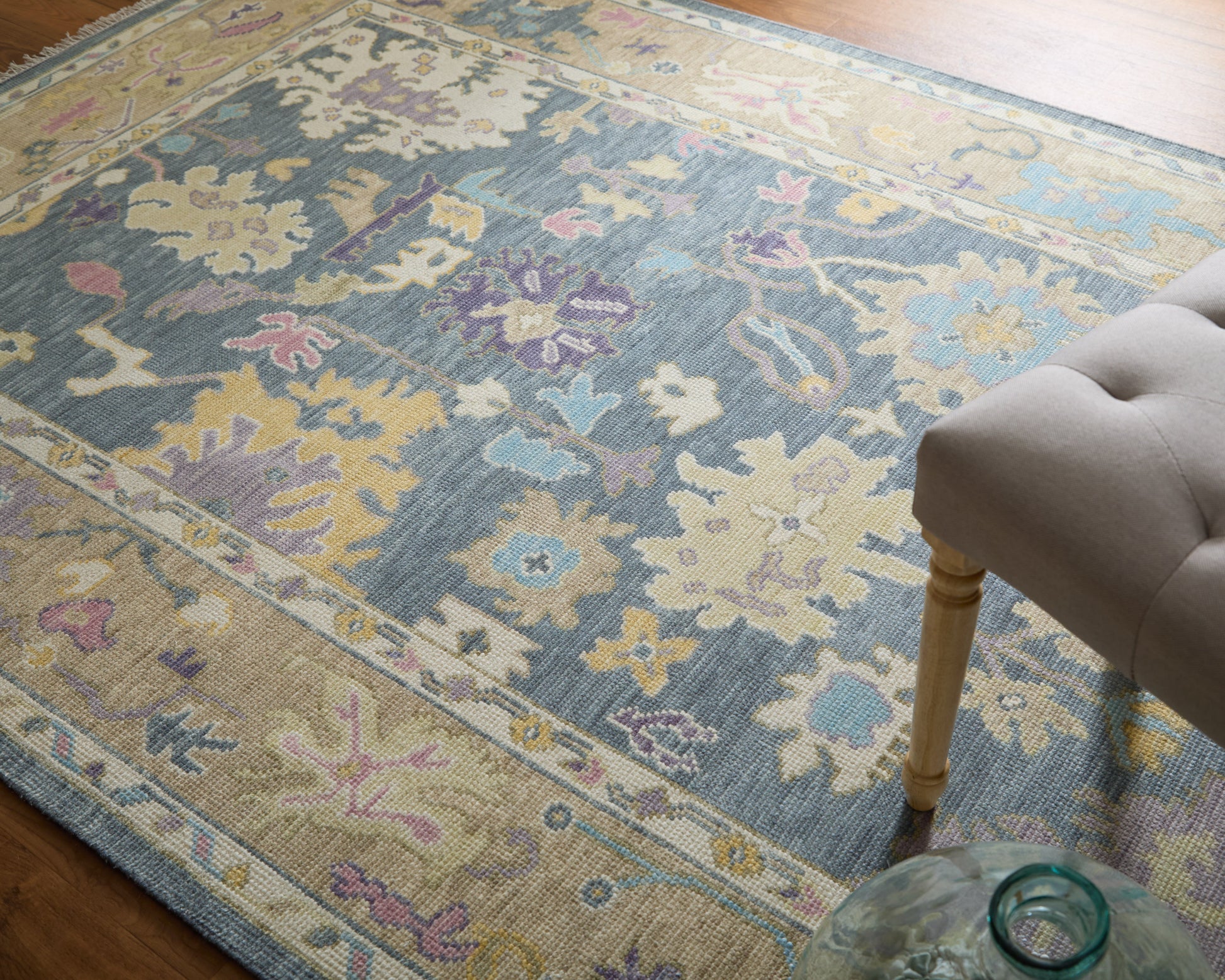Karina Traditional Persian - Gold/Blue/Purple Area Rug-1