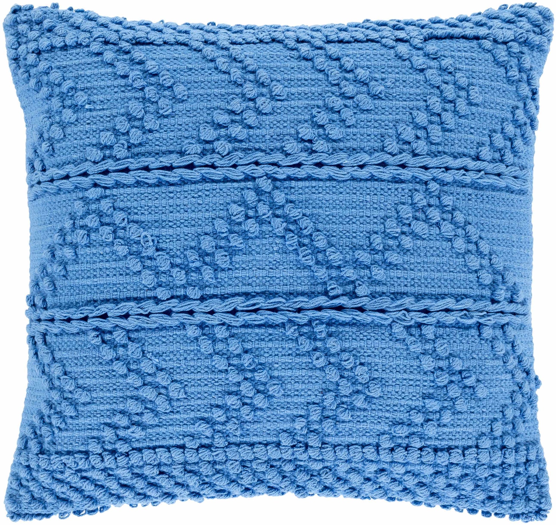 Minalin Blue Square Throw Pillow-0