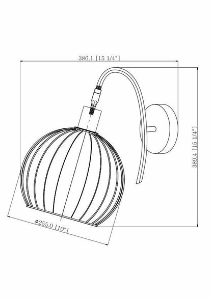 Maurecourt Brass Rattan Wall Sconce-1