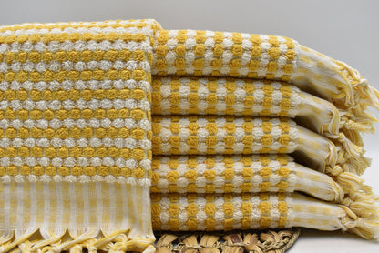 BUBBLE MUSTARD TERRY HAND TOWEL-0