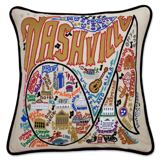 Nashville Hand-Embroidered Pillow-0