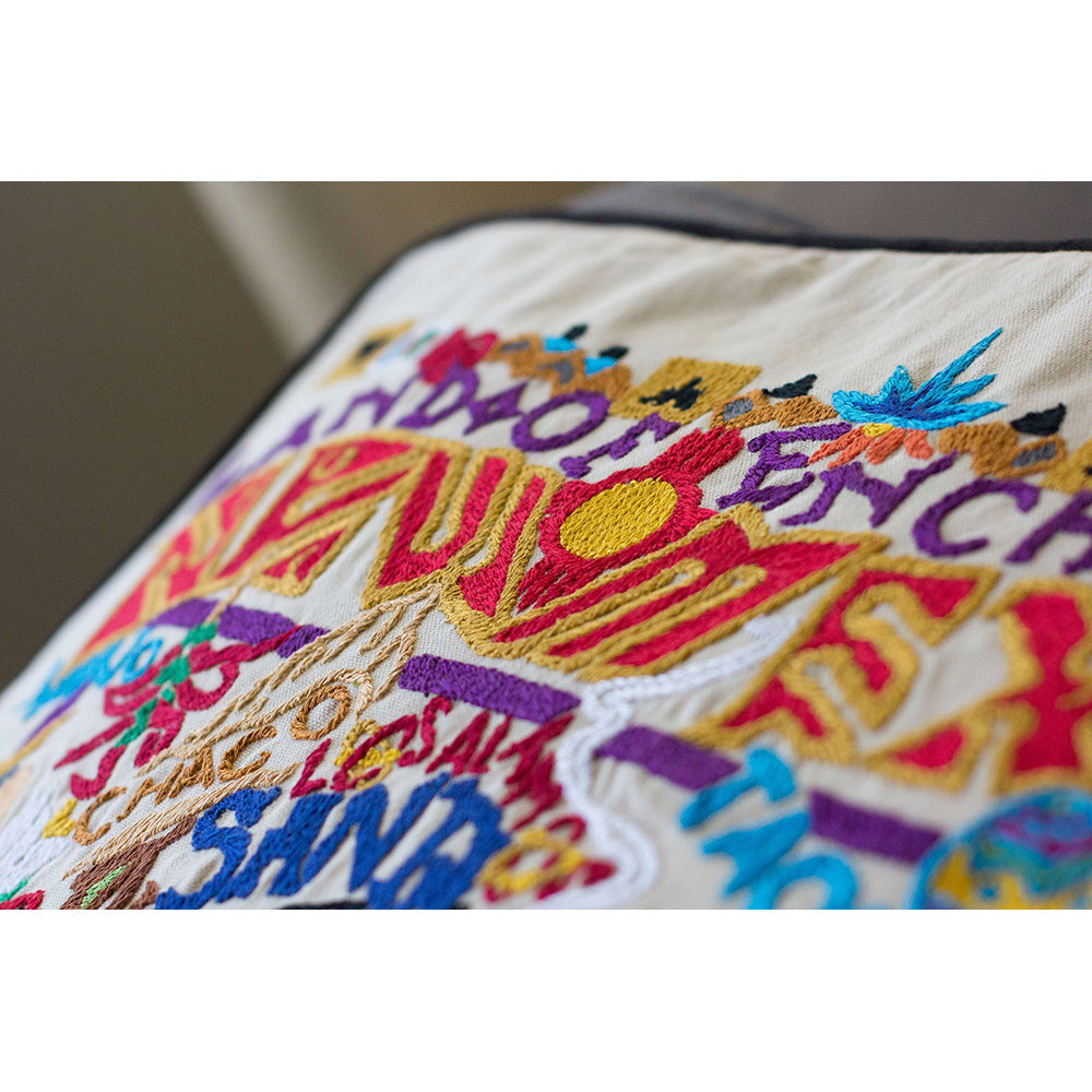 New Mexico Hand-Embroidered Pillow-2