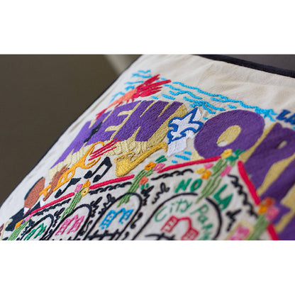 New Orleans Hand-Embroidered Pillow-2