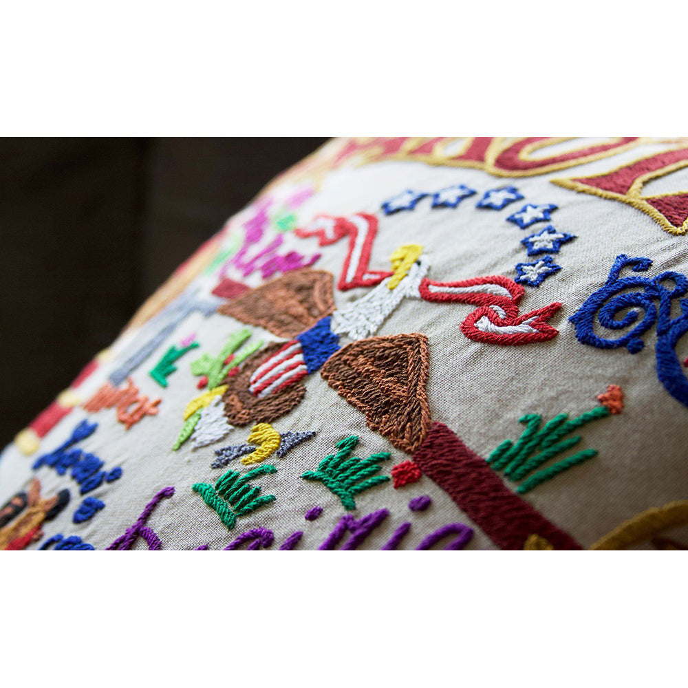 North Dakokta Hand-Embroidered Pillow-3