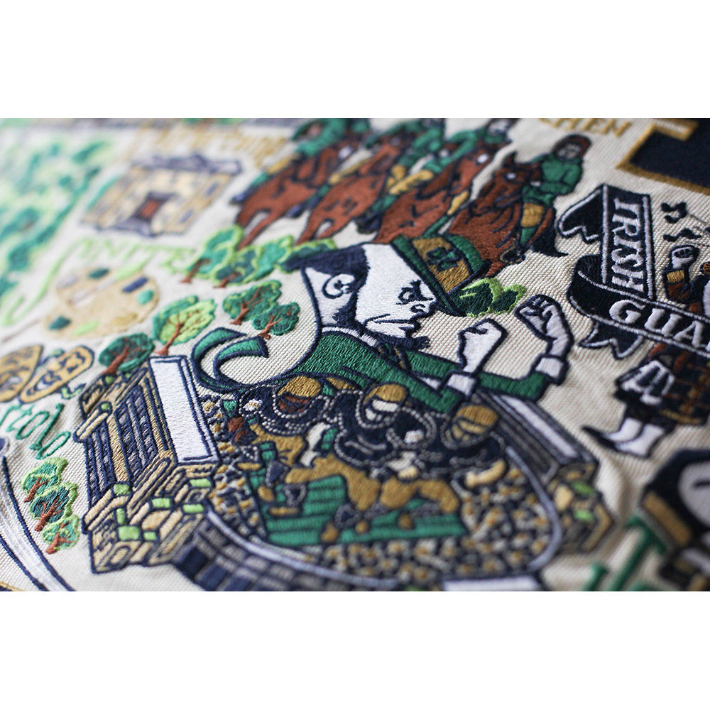 Notre Dame, University of Collegiate Embroidered Pillow by Cat Studio-3