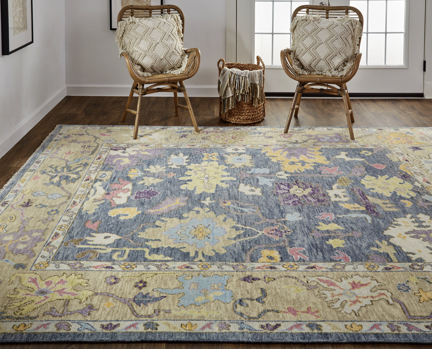 Karina Traditional Persian - Gold/Blue/Purple Area Rug-3