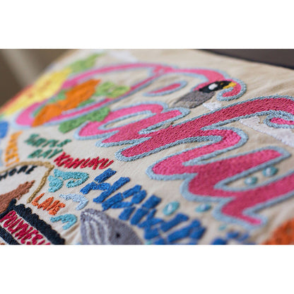 Oahu Hand-Embroidered Pillow-2