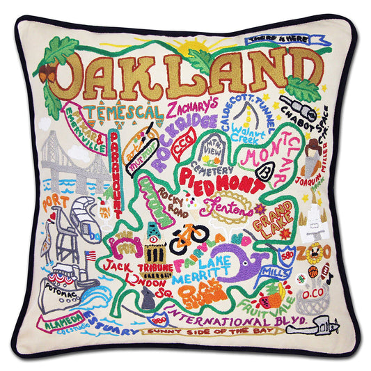 Oakland Hand-Embroidered Pillow-0