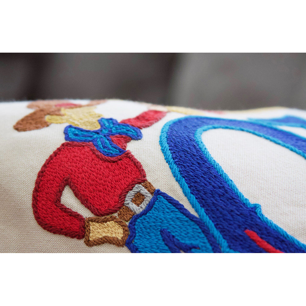 Oklahoma City Hand-Embroidered Pillow-3