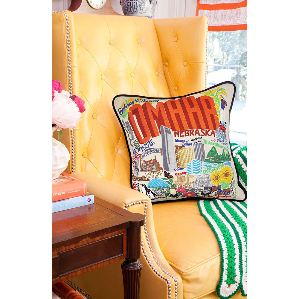 Omaha Hand-Embroidered Pillow-2