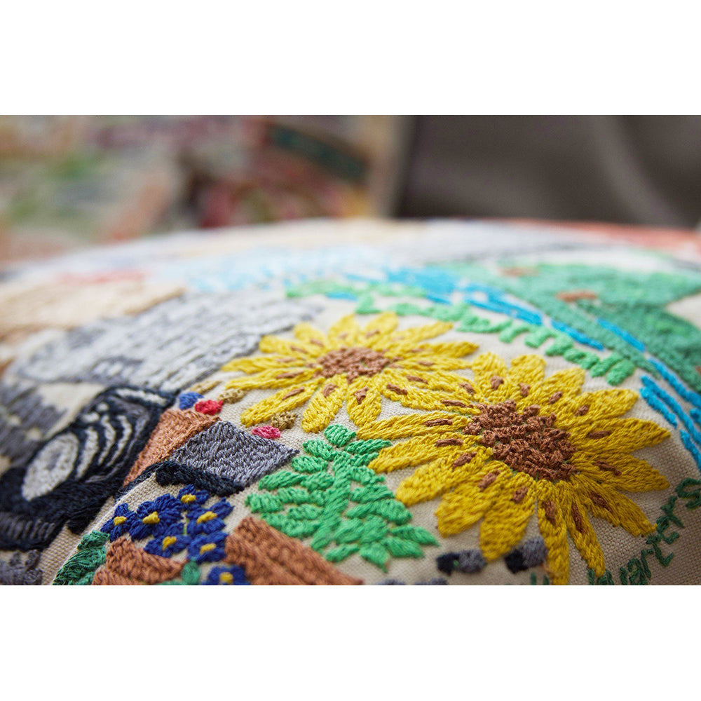 Omaha Hand-Embroidered Pillow-3