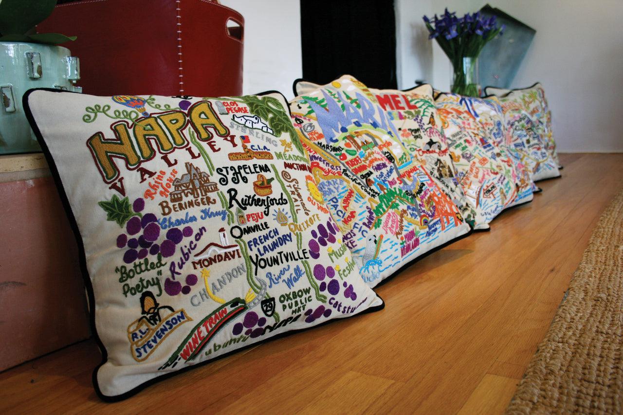 Oregon Hand-Embroidered Pillow-2