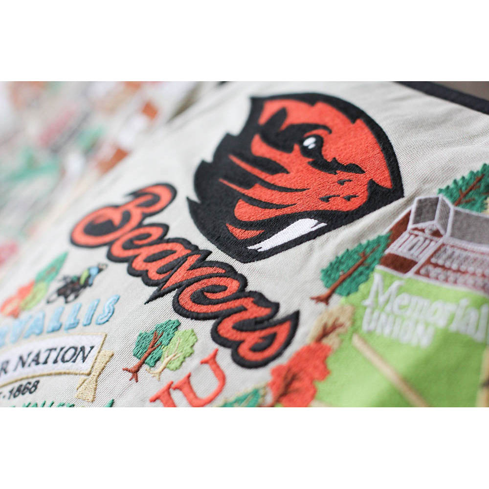 Oregon State University Collegiate Embroidered Pillow by CatStudio-2