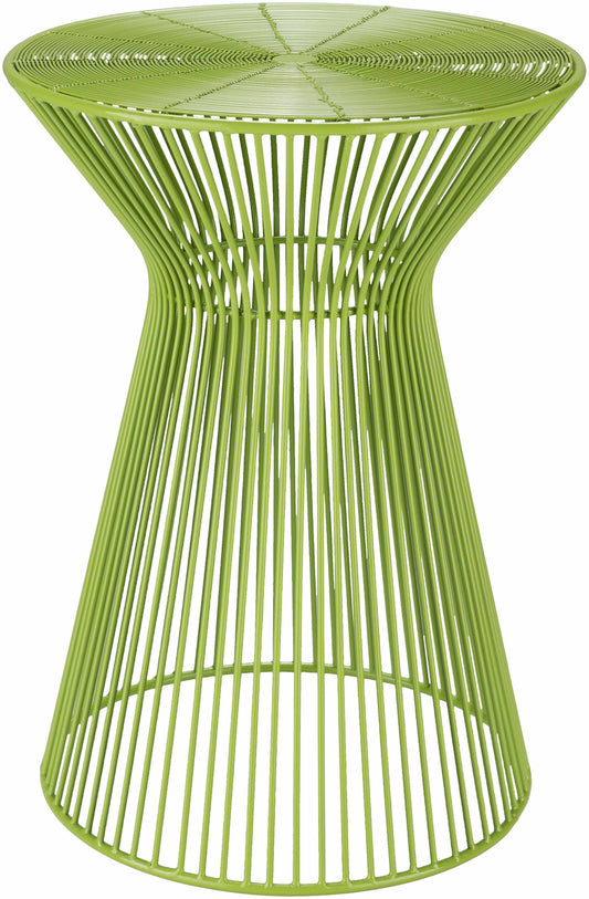 Pervari Lime Green Geometric Side Table-0