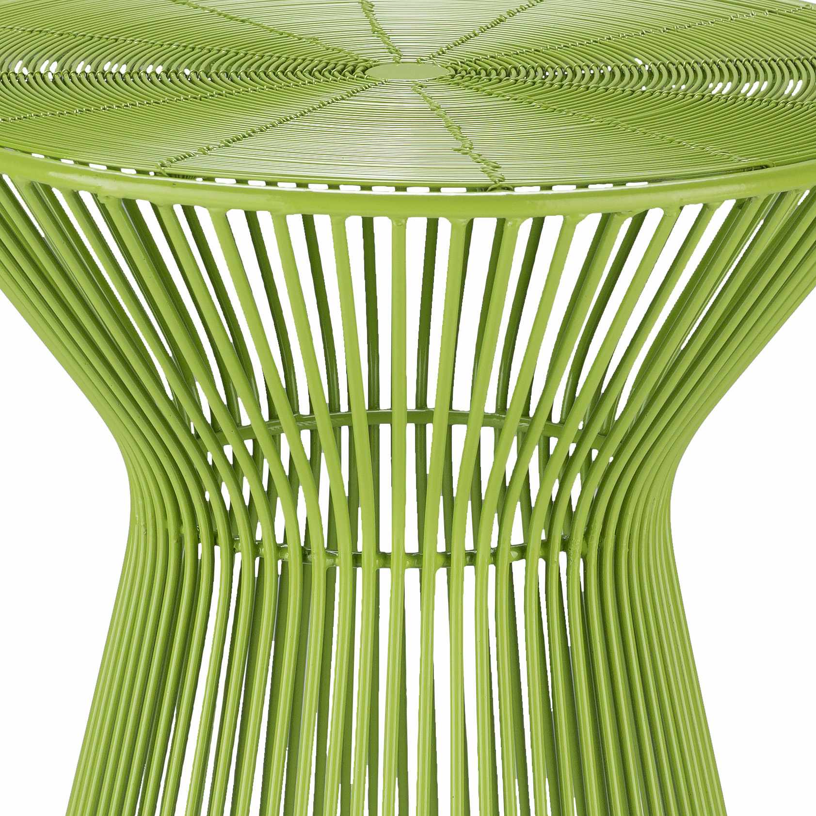 Pervari Lime Green Geometric Side Table-1