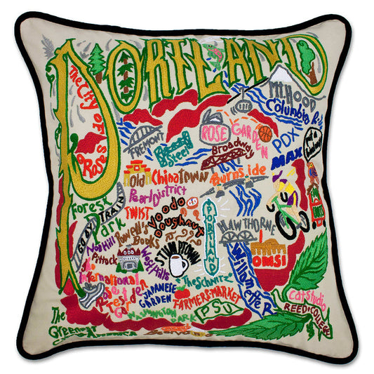 Portland Hand-Embroidered Pillow-0