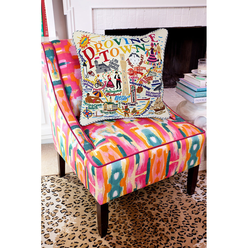 Provincetown Hand-Embroidered Pillow-3